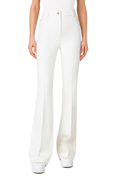 Farid High Waist Cotton & Silk Blend Pants