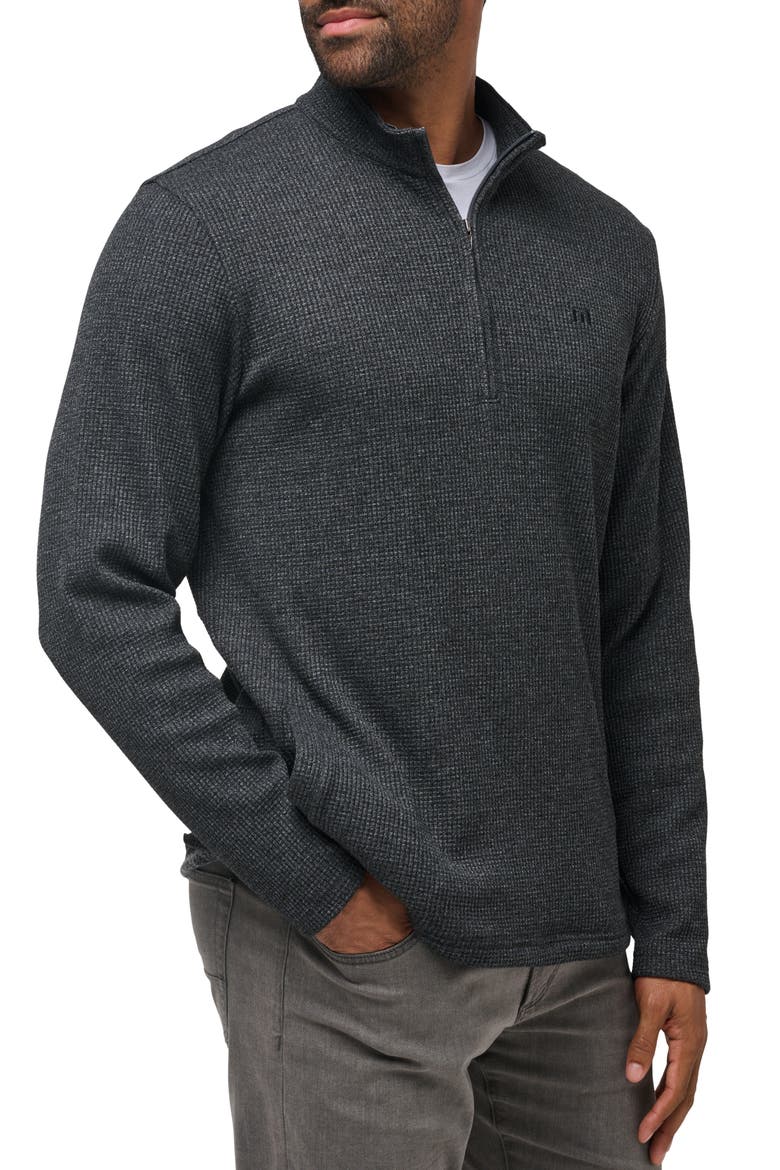 Last Sunset Thermal Half Zip Pullover, Alternate, color, HEATHER DARK GREY