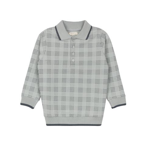 Cotton Floral Plaid Collection - Polo Sweatshirt (Toddler, Little Kid & Big Kid)