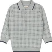 Ely's & Co. Cotton Floral Plaid Collection - Polo Sweatshirt
