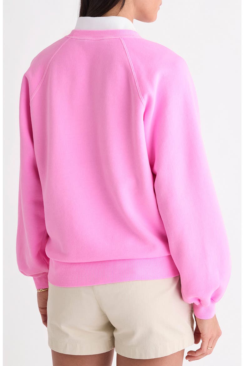 Terry Crewneck Cotton Sweatshirt, Alternate, color, NEON BLOOM