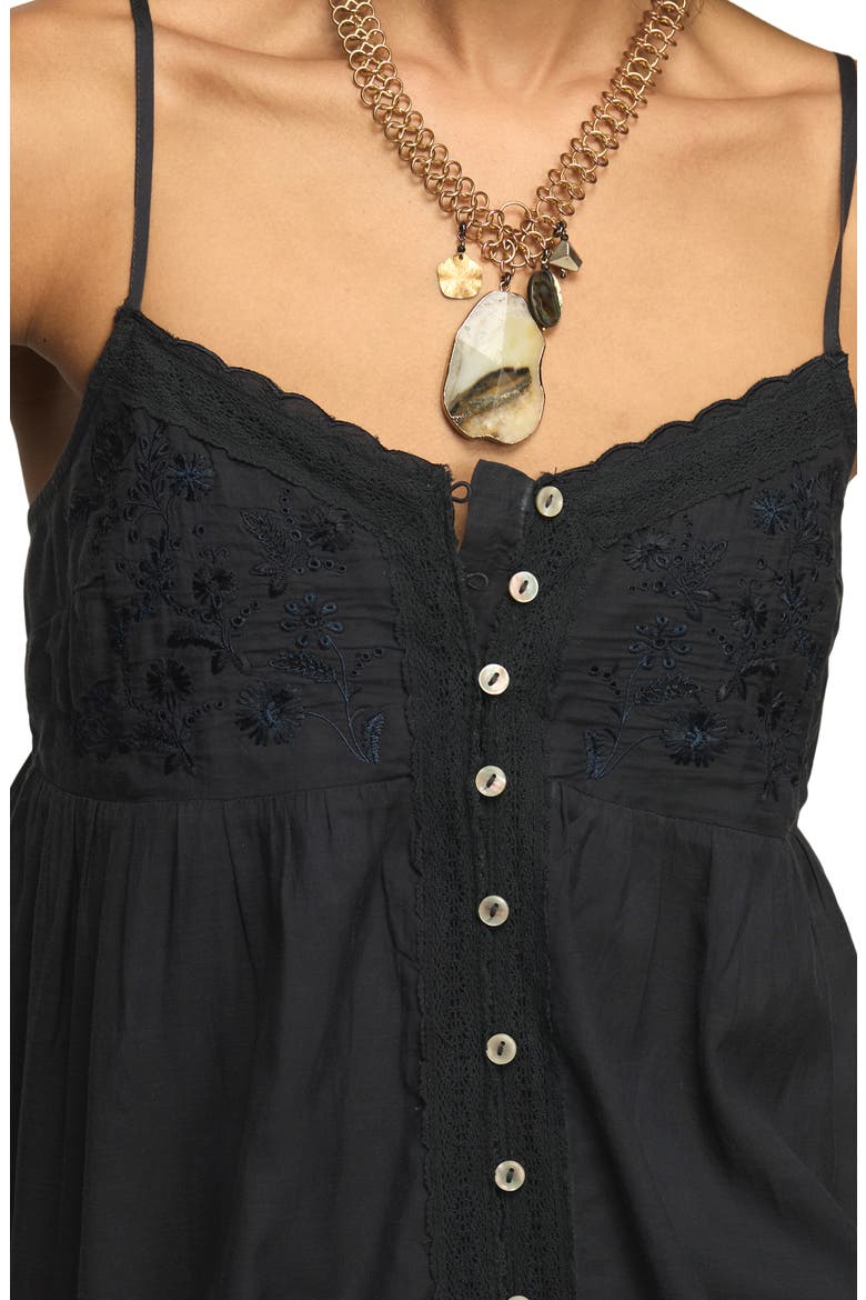 Eyelet Embroidery A-Line Dress, Alternate, color, INDIA INK