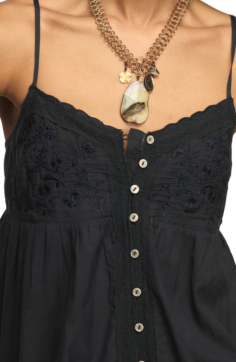 Lucky Brand Eyelet Embroidery A-Line Dress, Alternate, color, India Ink