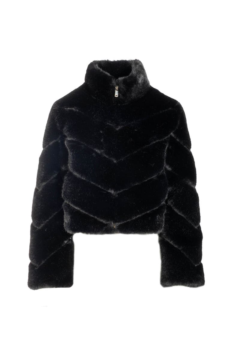 Generation Love Brianna Faux Fur Jacket, Main, color, Black