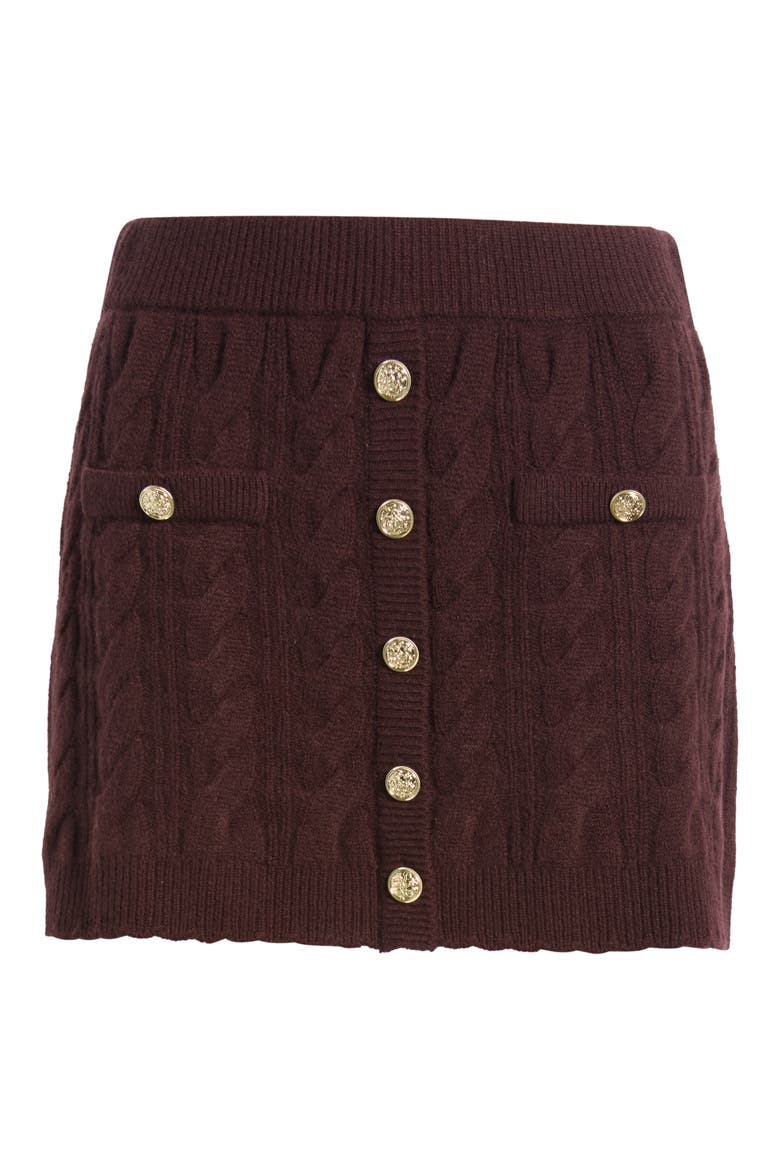 Berritt Wool & Cashmere Miniskirt, Alternate, color, CINNABAR