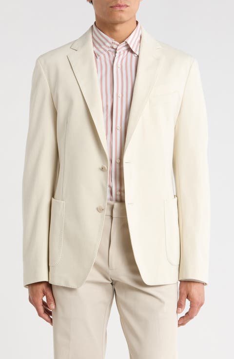 Hanry Solid Cotton Blend Sport Coat (Short & Regular)