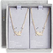 Chelsea28 Set of 2 Demi Fine Mommy & Me Crystal Puzzle Pendant Necklaces