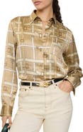 Burberry Regular Fit Belt Check Viscose Shirt