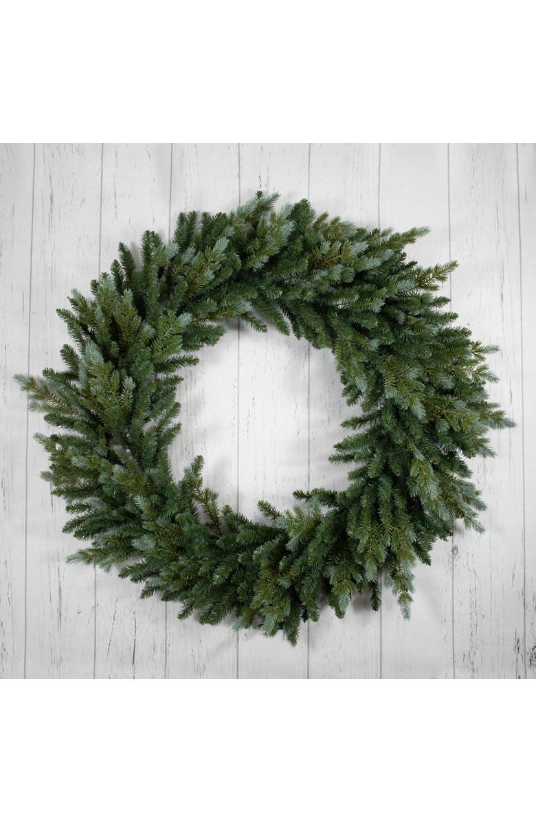 Northlight Real Touch Blue Spruce Artificial Christmas Wreath - 48" - Unlit, Alternate, color, Green