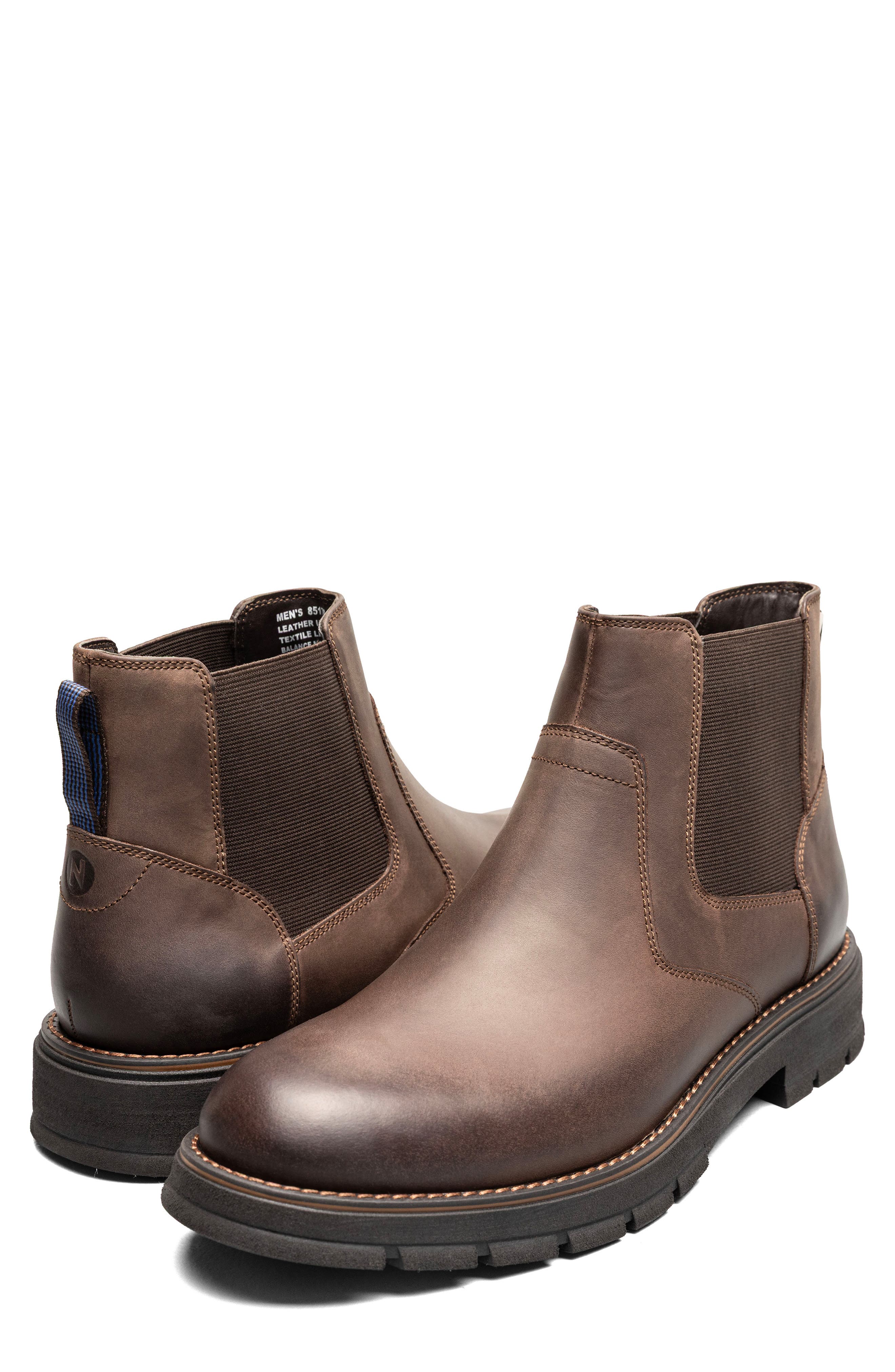 Briggs Plain Toe Chelsea Boot - Wide Width Available, Alternate, color, BROWN