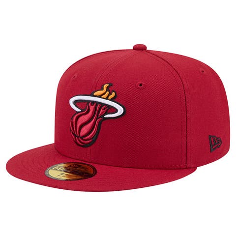 Men's New Era  Red Miami Heat Team 59FIFTY Fitted Hat