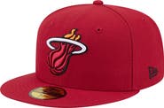 New Era Men's New Era Red Miami Heat Team 59FIFTY Fitted Hat