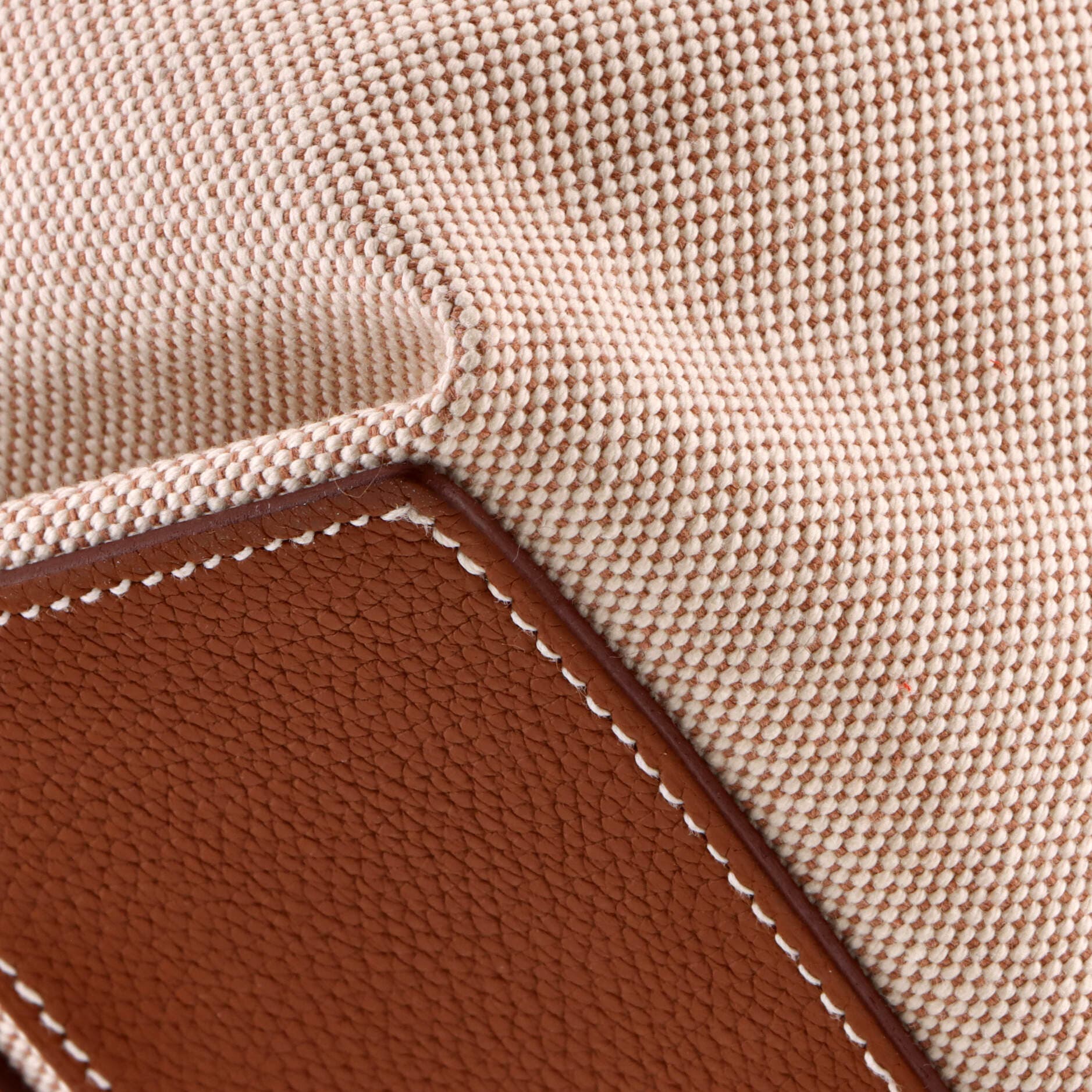 Pre-Owned Hermes R.M.S 12H Bag Toile and Leather, Alternate, color, Gold