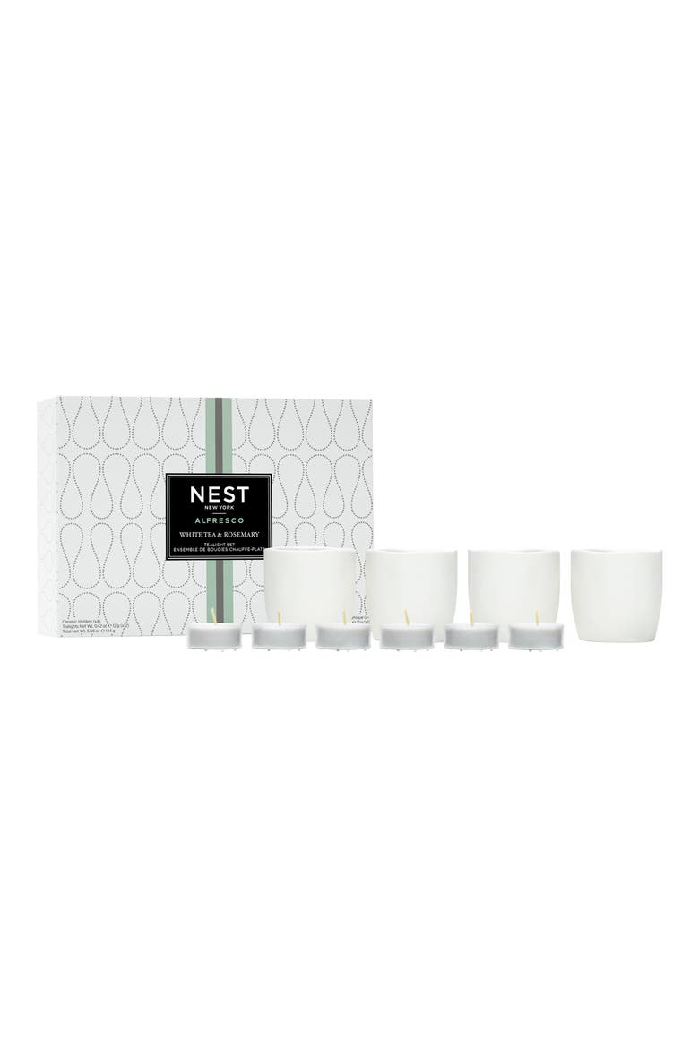 White Tea & Rosemary Tealight Candle Set (Limited Edition), Main, color, NO COLOR
