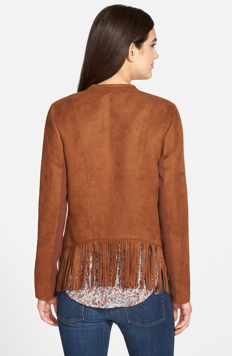 Hinge Fringe Faux Suede Jacket, Alternate, color, 