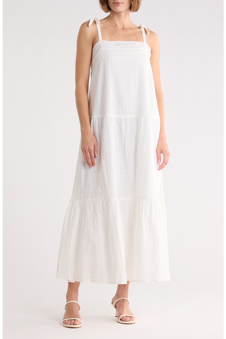 Carlo Tie Strap Dress, Main, color, BLANC