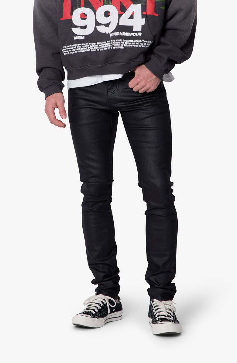 mnml Skinny Waxed Jeans, Alternate, color, 