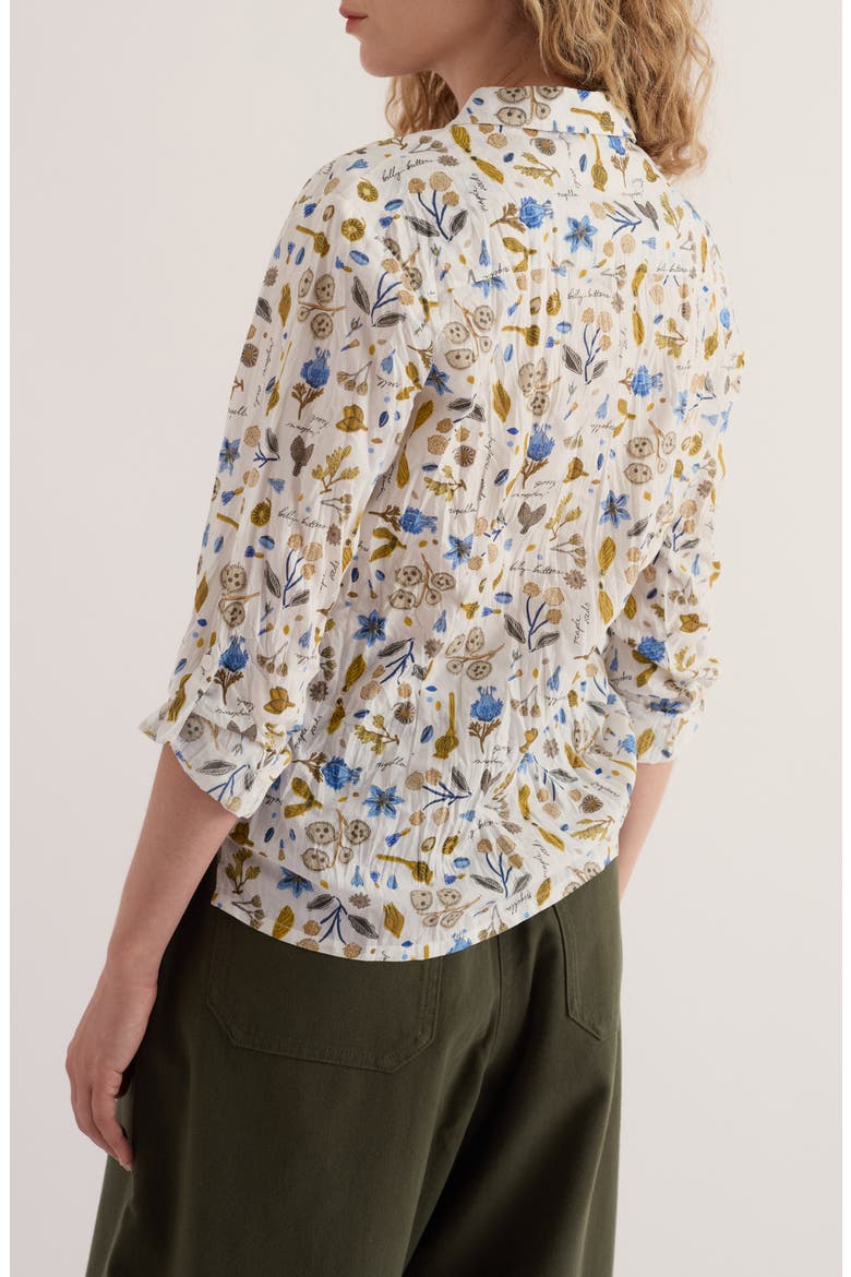 Larissa Crinkled Organic Cotton Shirt, Alternate, color, SEED COLLECTING CHALK