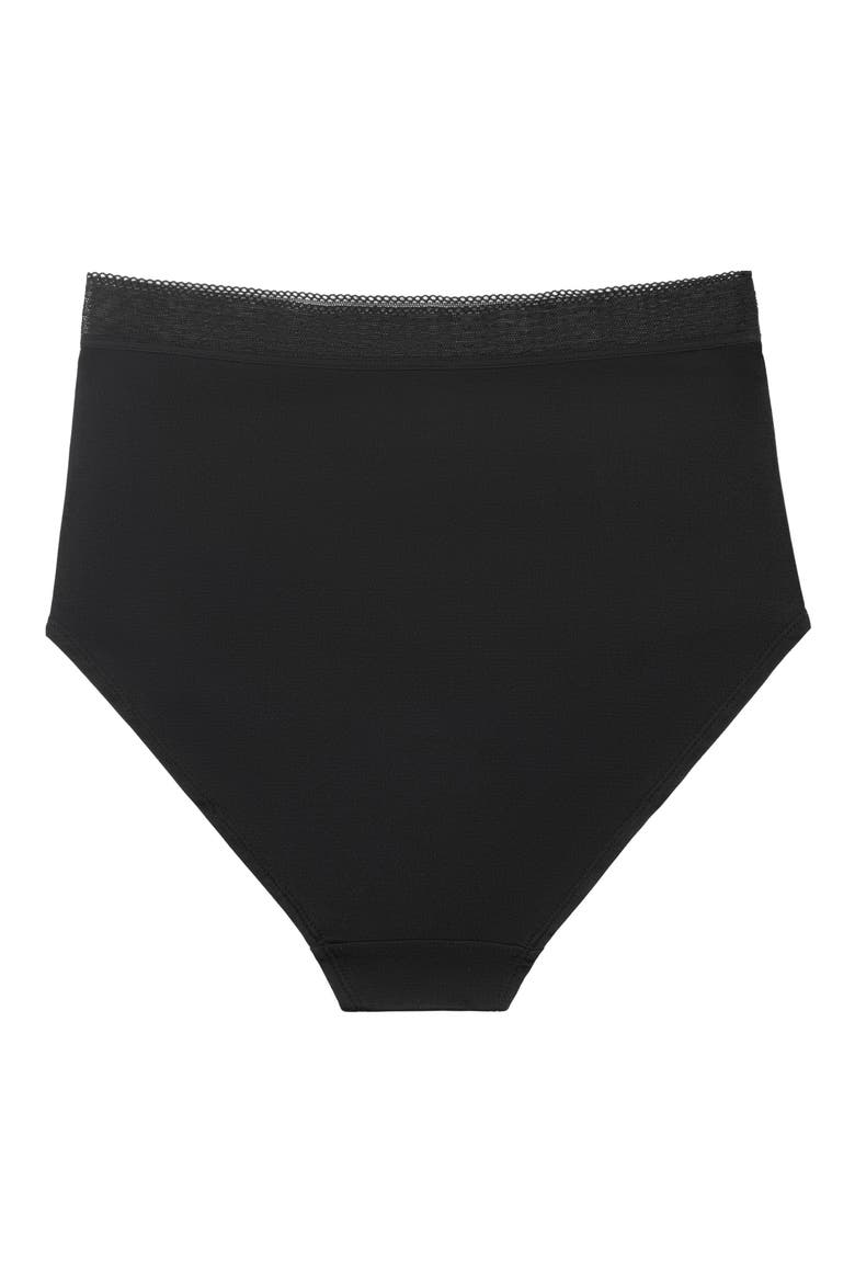 High Waist Silk Briefs, Alternate, color, TAP SHOE BLACK