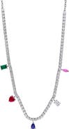 Julianna B. Multi Lab-Created Gemstone Charm Necklace