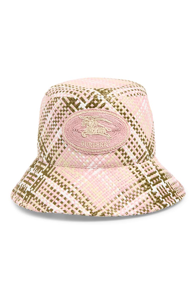 EKD Stamp Woven Bucket Hat, Main, color, MALLOW PINK IP CHECK