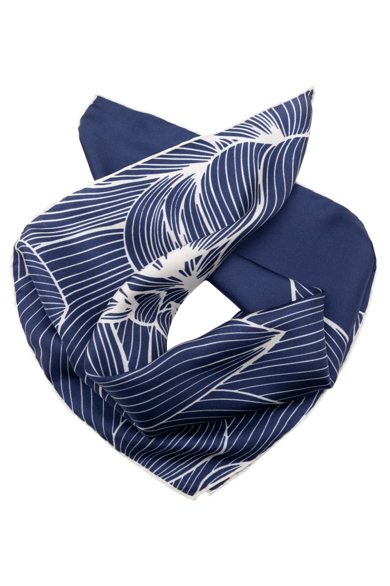 Fior di Loto - Silk Bandana, Alternate, color, Blue