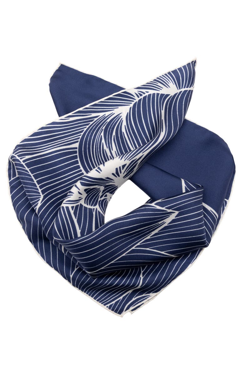 Elizabetta Fior di Loto - Silk Bandana, Alternate, color, Blue