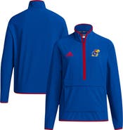 adidas Men's adidas Royal Kansas Jayhawks 2024 Coaches Sideline Half-Zip Jacket