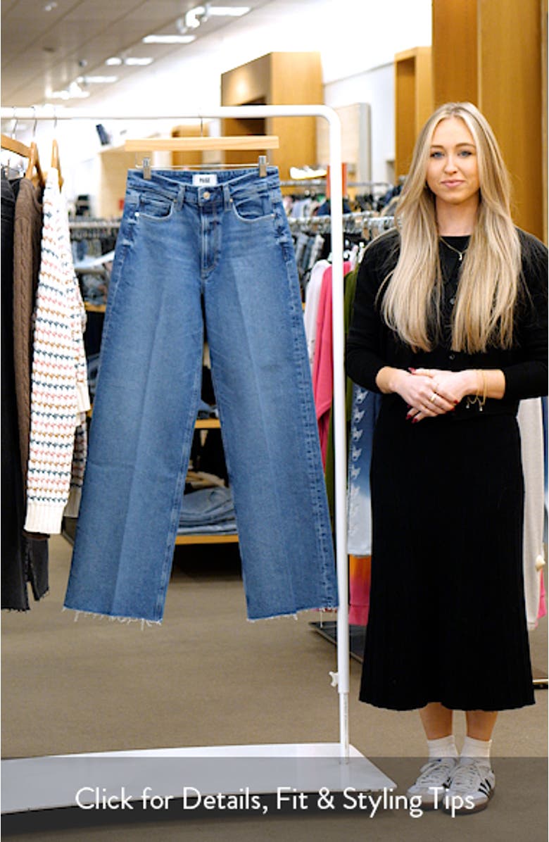 Anessa High Waist Raw Hem Wide Leg Jeans, sales video thumbnail