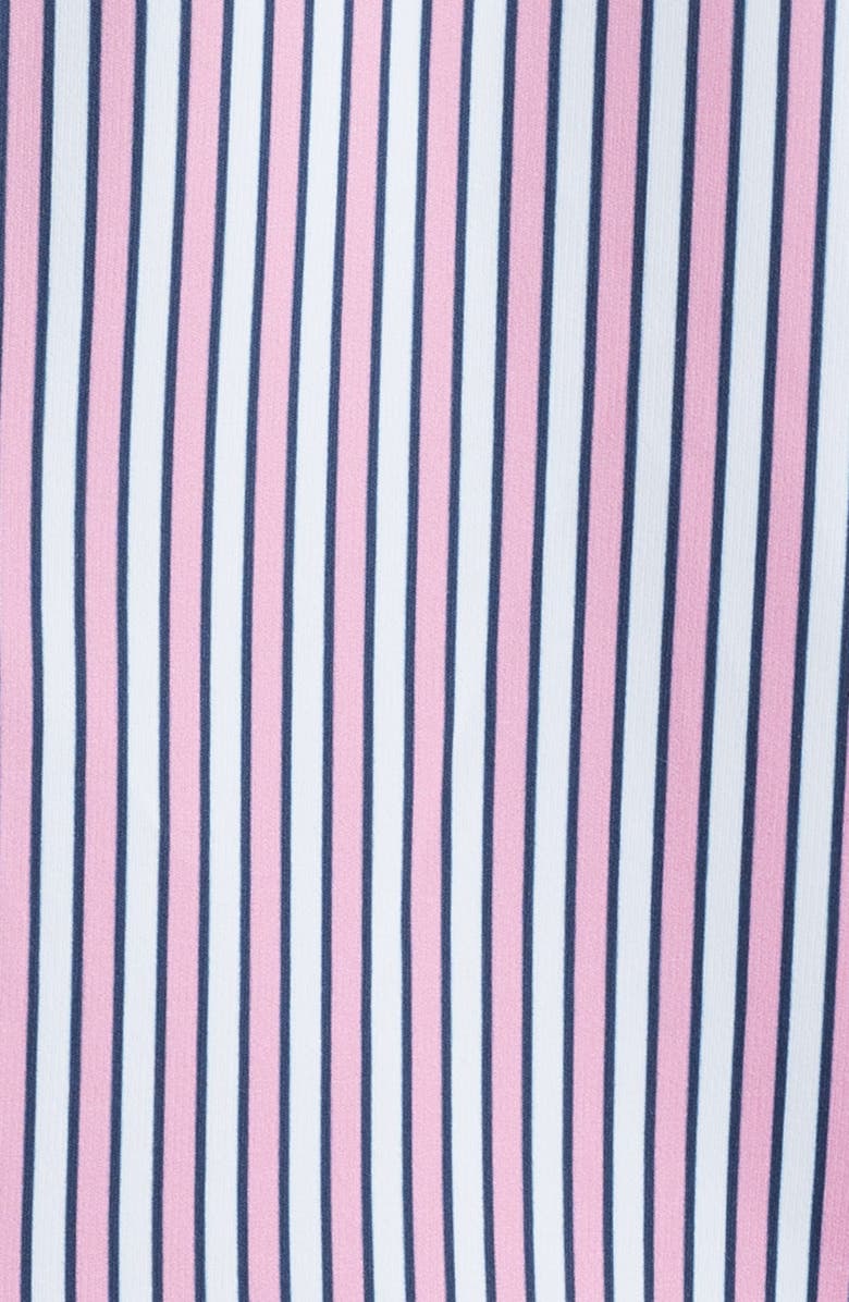 Stone Rose Trim Fit Techno Stretch Stripe Performance Button-Up Shirt, Alternate, color, Med Pink