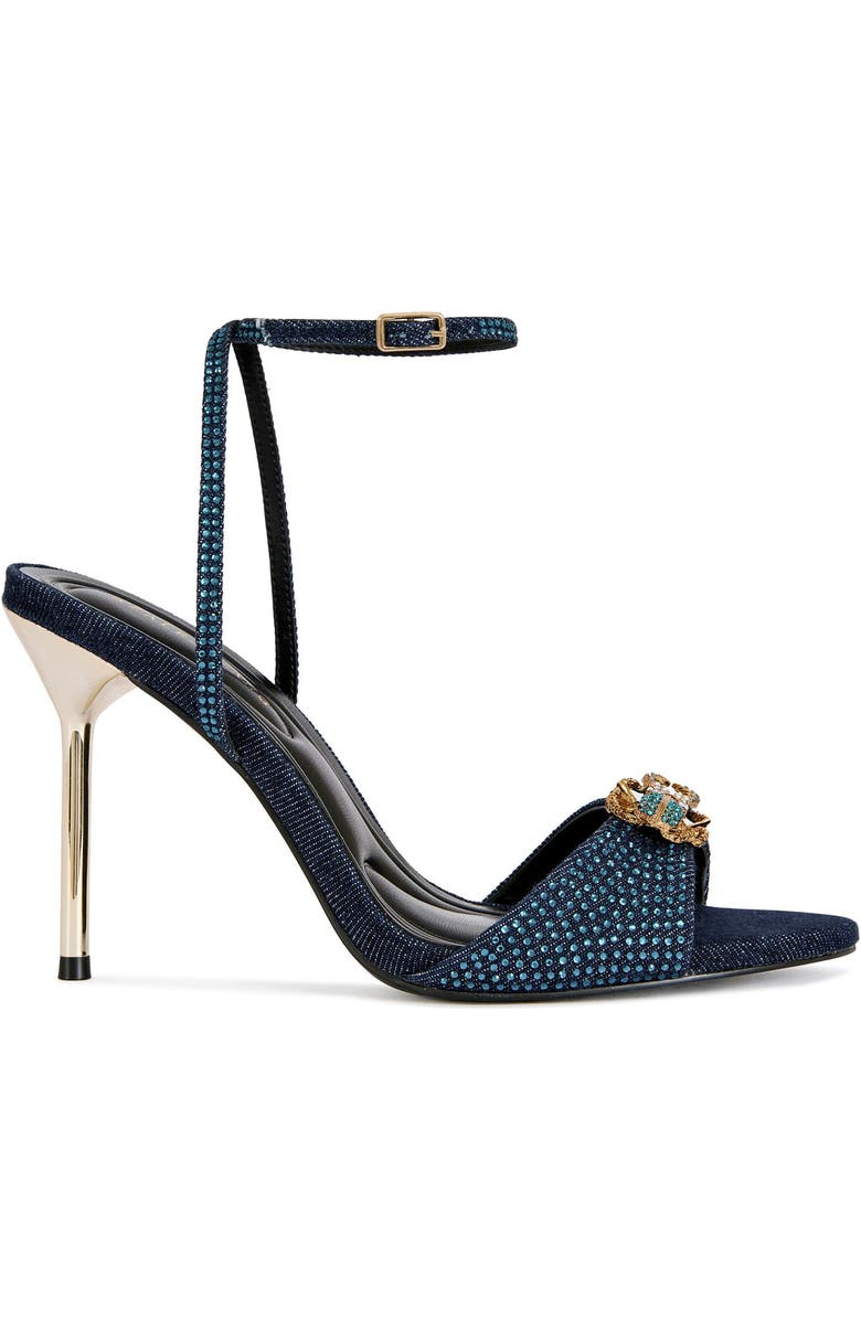 AZALEA WANG TREETOK-DENIM EMBELLISHED STILETTO SANDAL - DENIM / 6 / STILETTO, Main, color, Denim