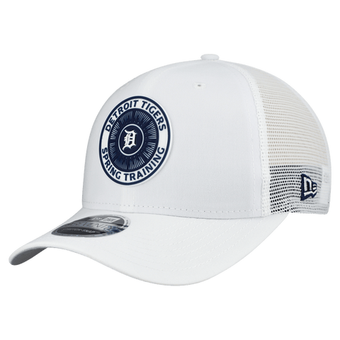 Men's New Era  White Detroit Tigers 2026 Spring Training Fan Pack 9SEVENTY Adjustable Trucker Hat
