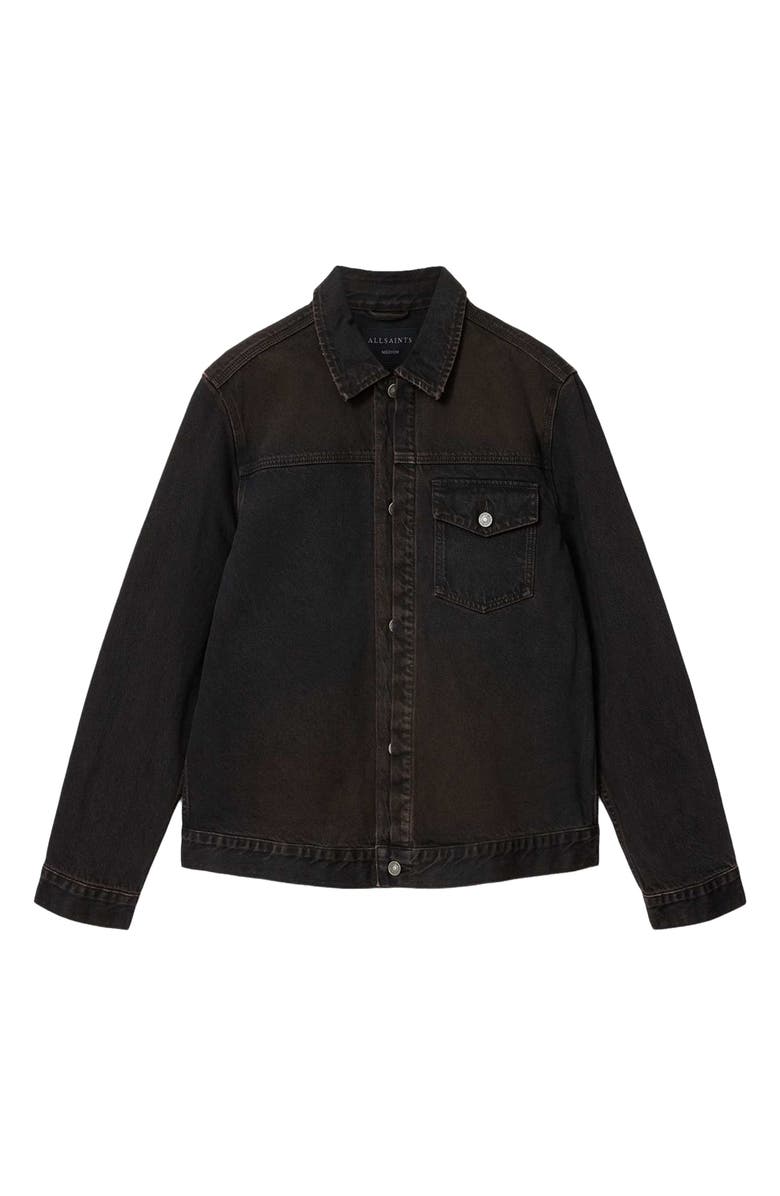 AllSaints Roth Denim Jacket, Alternate, color, Overdyed Brown