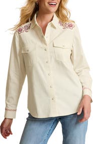 Tommy Bahama Bandana Bay Embroidered Cotton Shirt