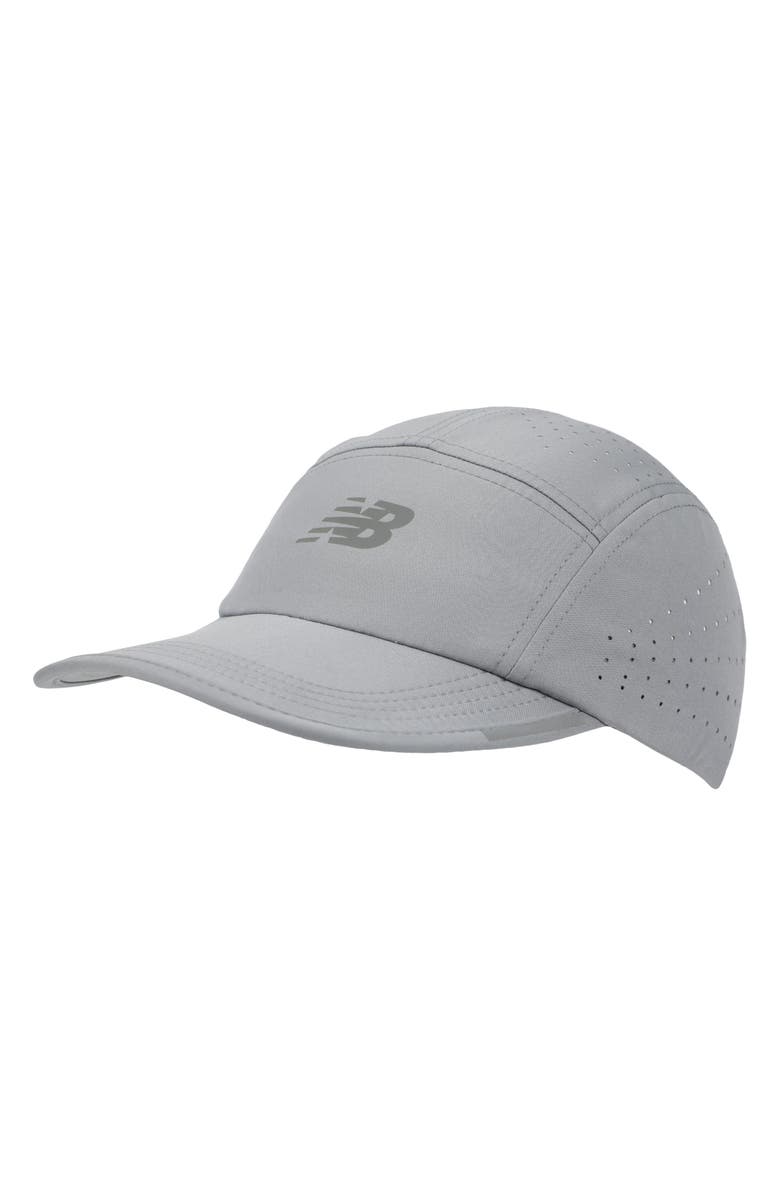 New Balance 5-Panel Pro Run Adjustable Baseball Cap, Main, color, Slate