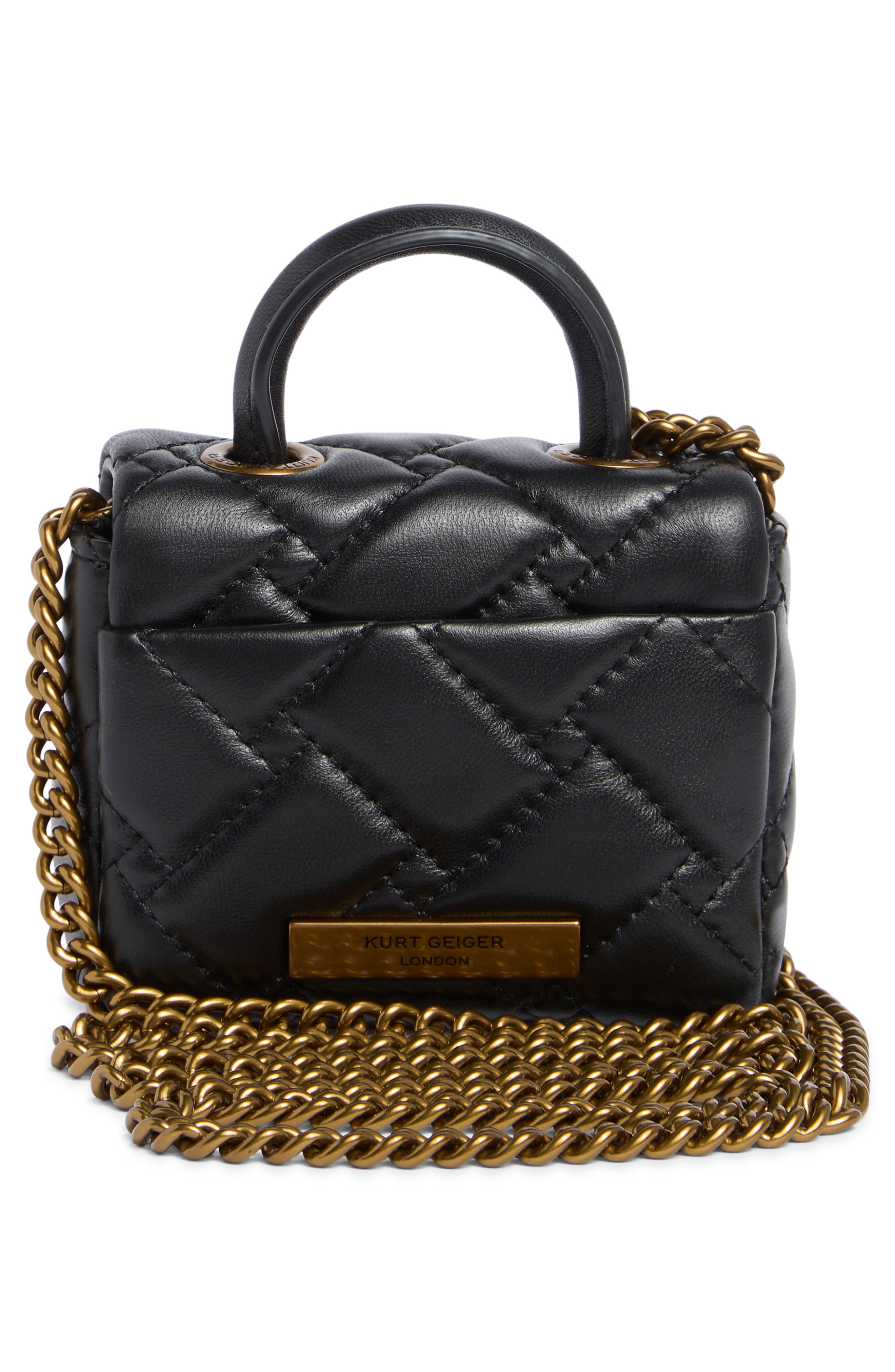 Kurt Geiger London Micro Kensington Quilted Bag, Alternate, color, Black