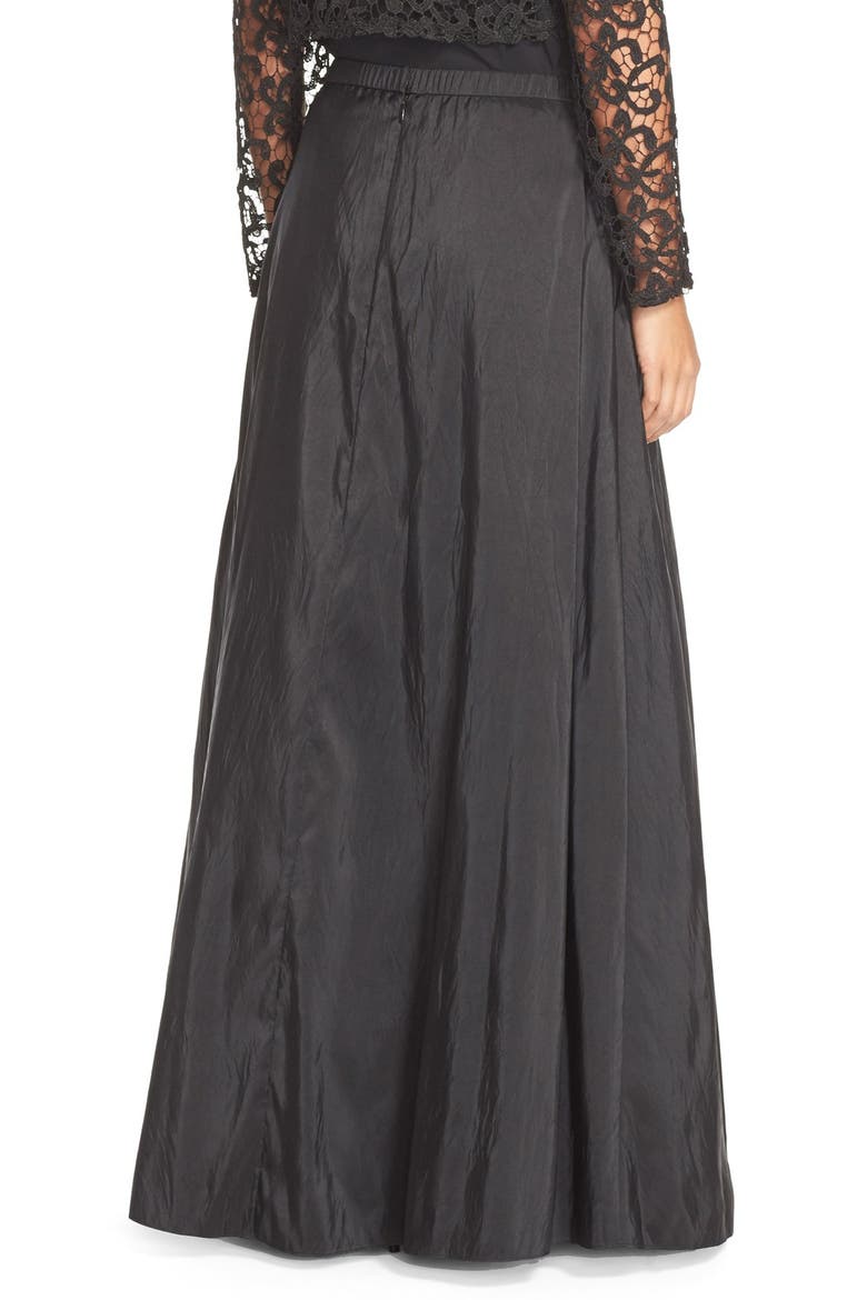 Taffeta Ball Skirt, Alternate, color, BLACK