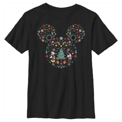 Boy's Mickey & Friends Christmas Silhouette  Graphic T-Shirt