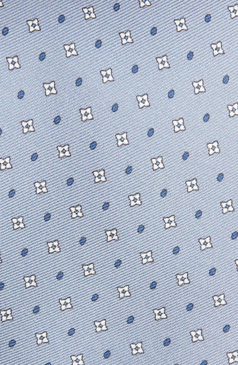 Canali Medallion Silk Tie, Alternate, color, Light Blue