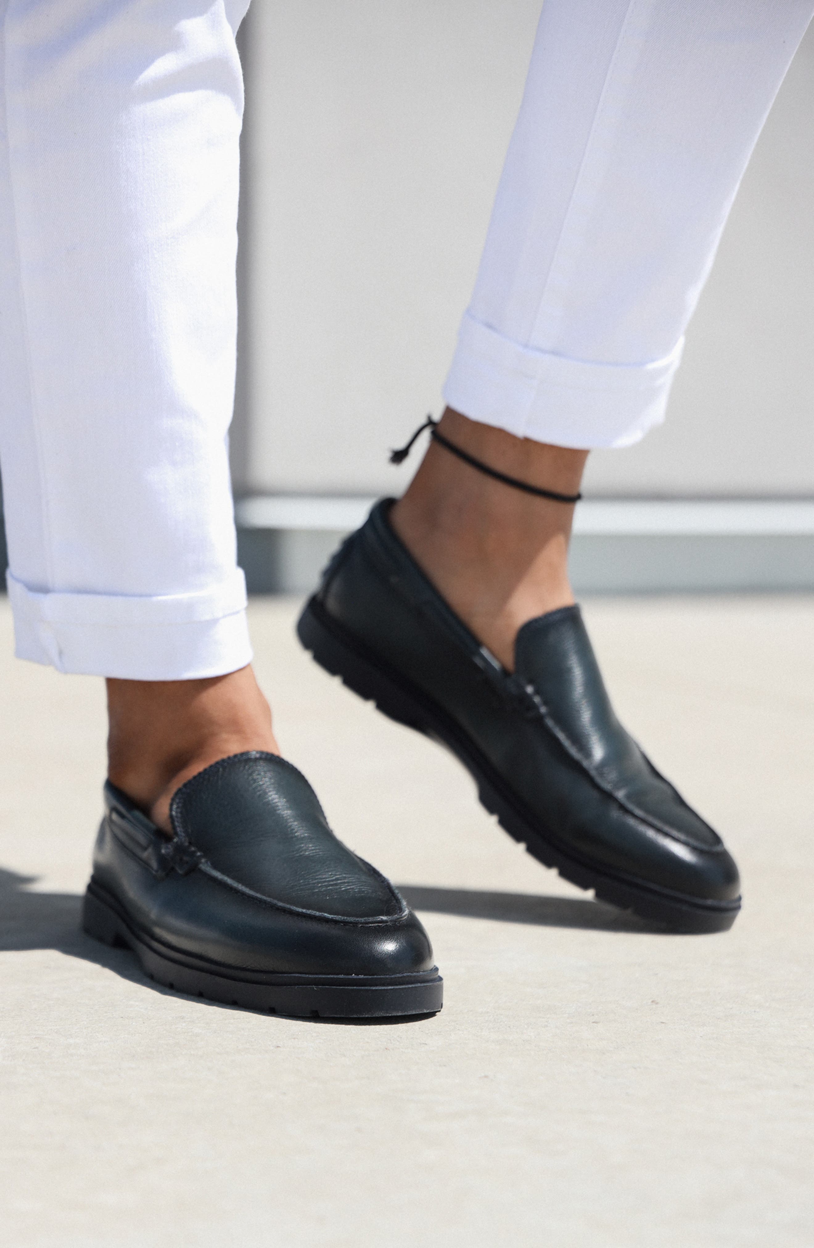 Venetian Driving Loafer, Alternate, color, NAVY GRAINY