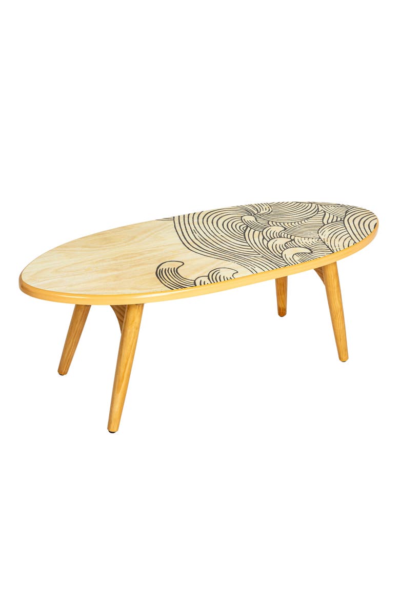 Surfboard Coffee Table, Main, color, Natural