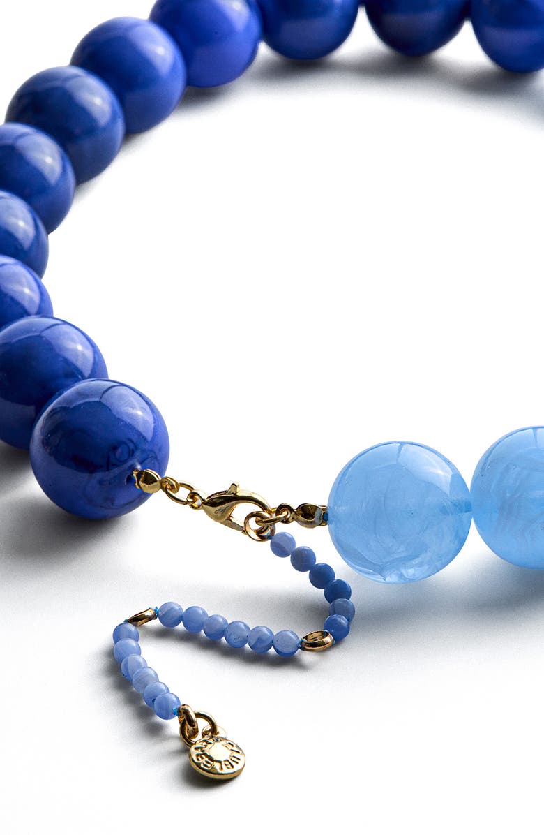 BaubleBar Jane Rainbow Semiprecious Beaded Necklace, Alternate, color, Blue