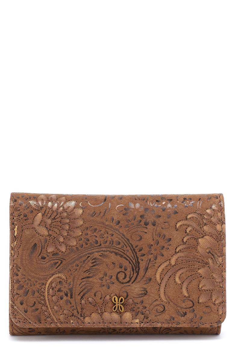 Jill Trifold Wallet, Main, color, MINK FOLKLORE