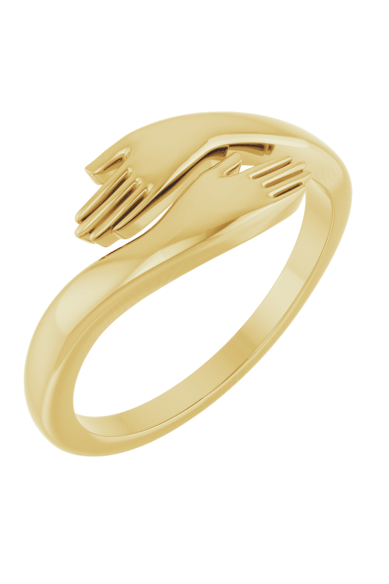 Hug Ring In 14K Gold, Alternate, color, Gold