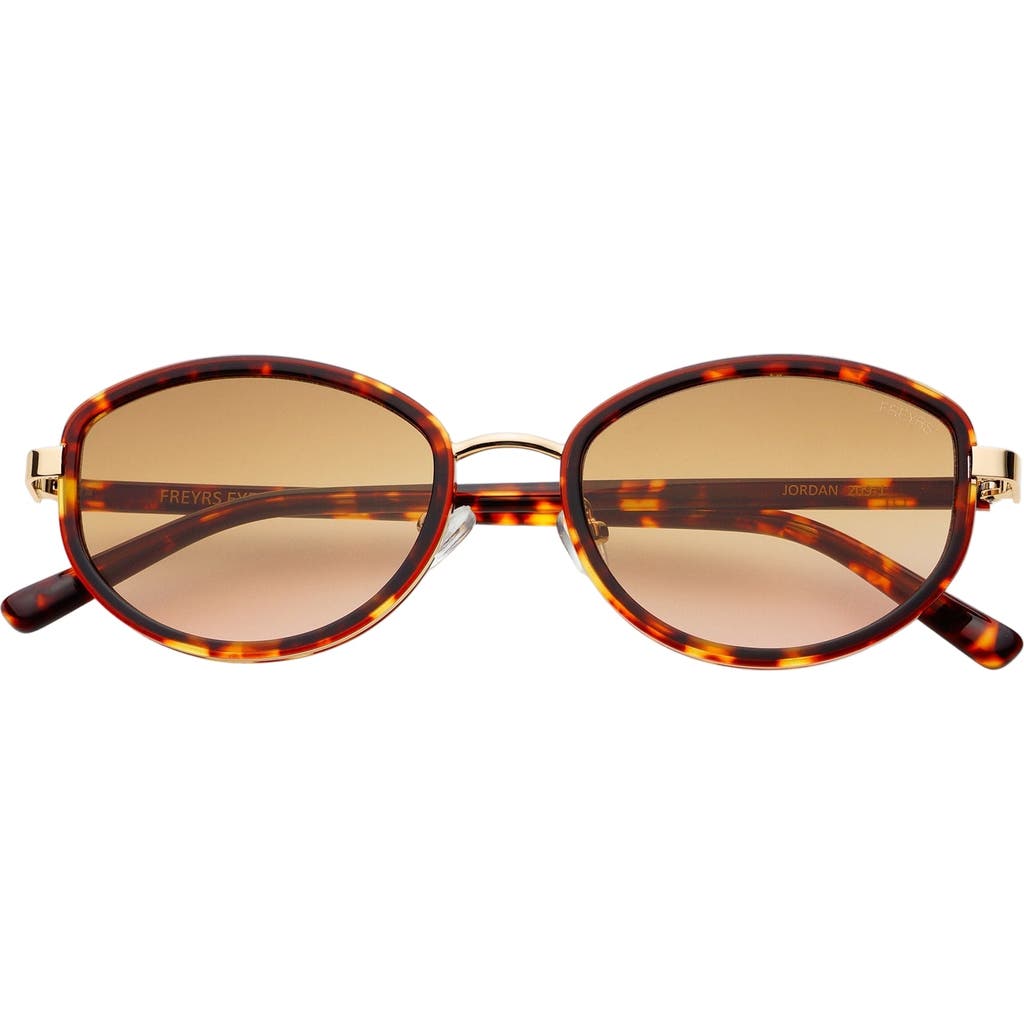 Freyrs Eyewear Jordan Oval Sunglasses In Brown