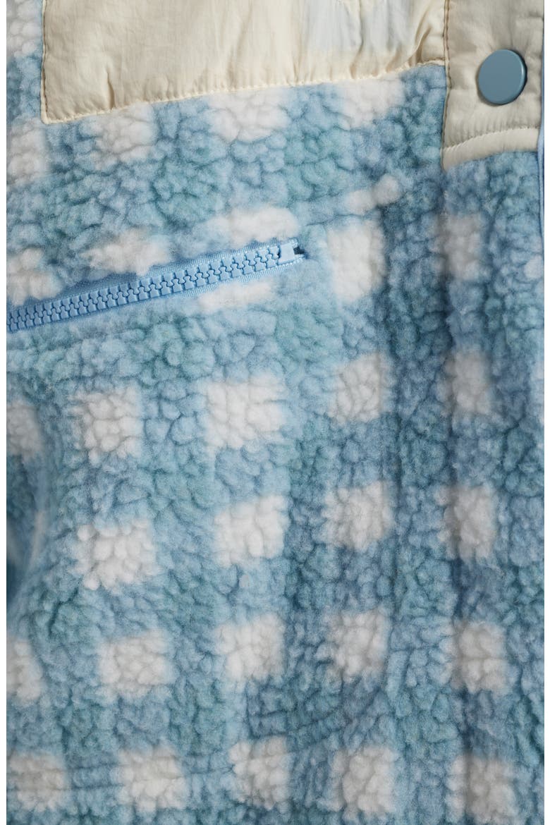 Gingham Grace Fleece Pullover, Alternate, color, SKY BLUE