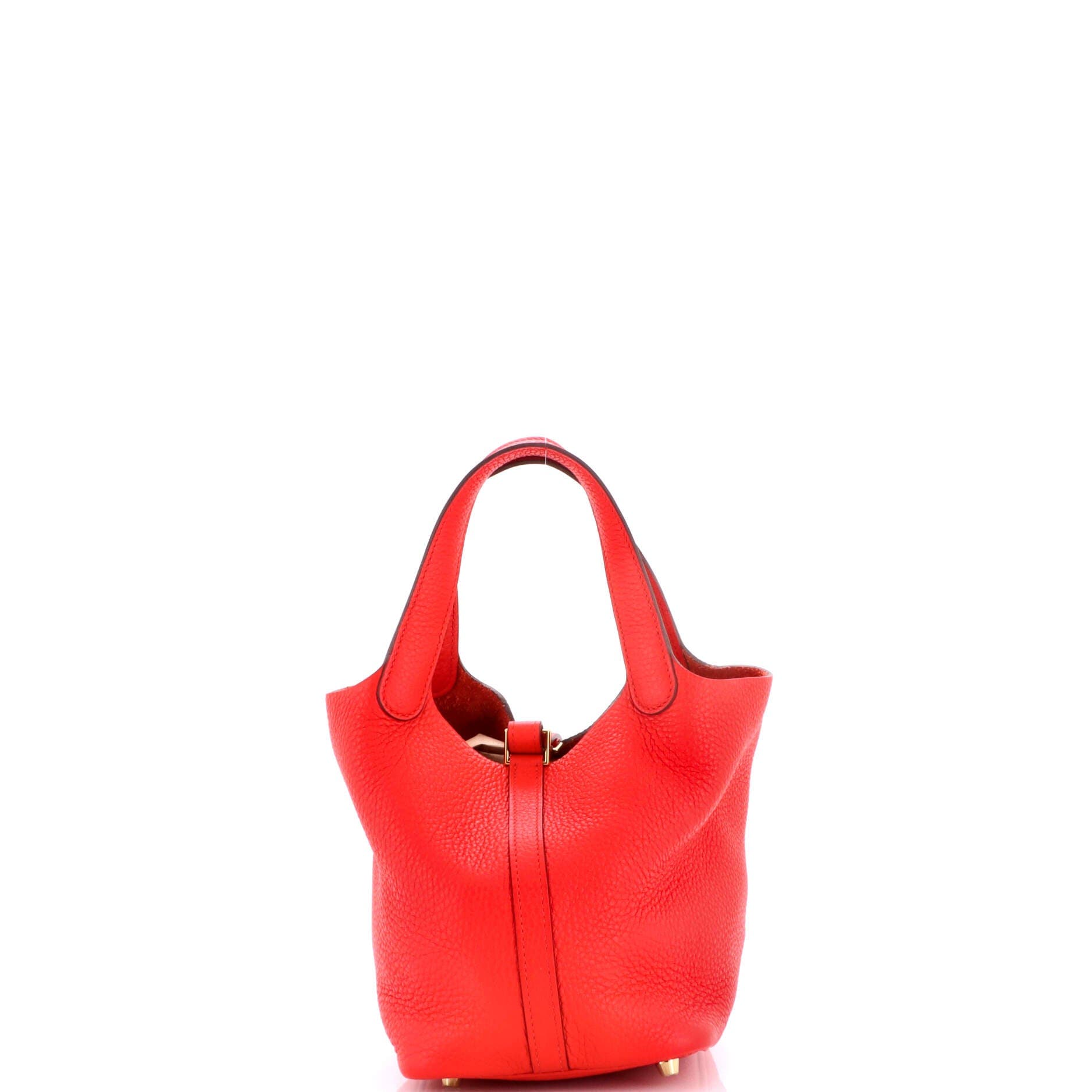 Pre-Owned Hermes Picotin Lock Bag Clemence PM, Alternate, color, Rouge De Coeur