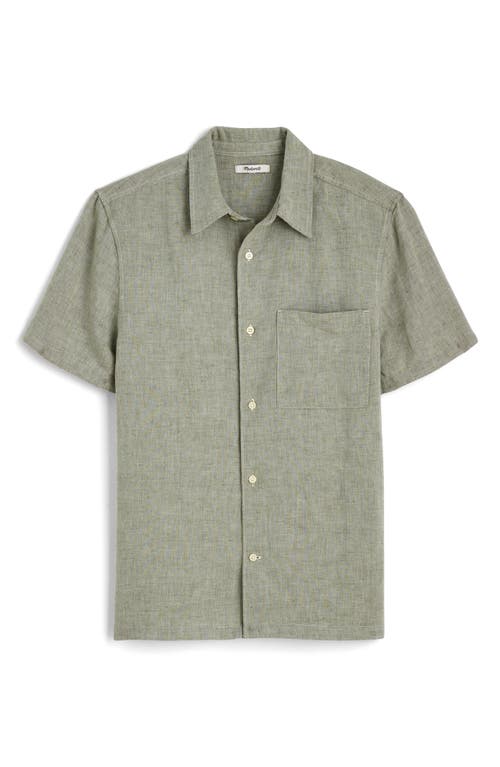 Madewell Button-up Short-sleeve Shirt In Sage