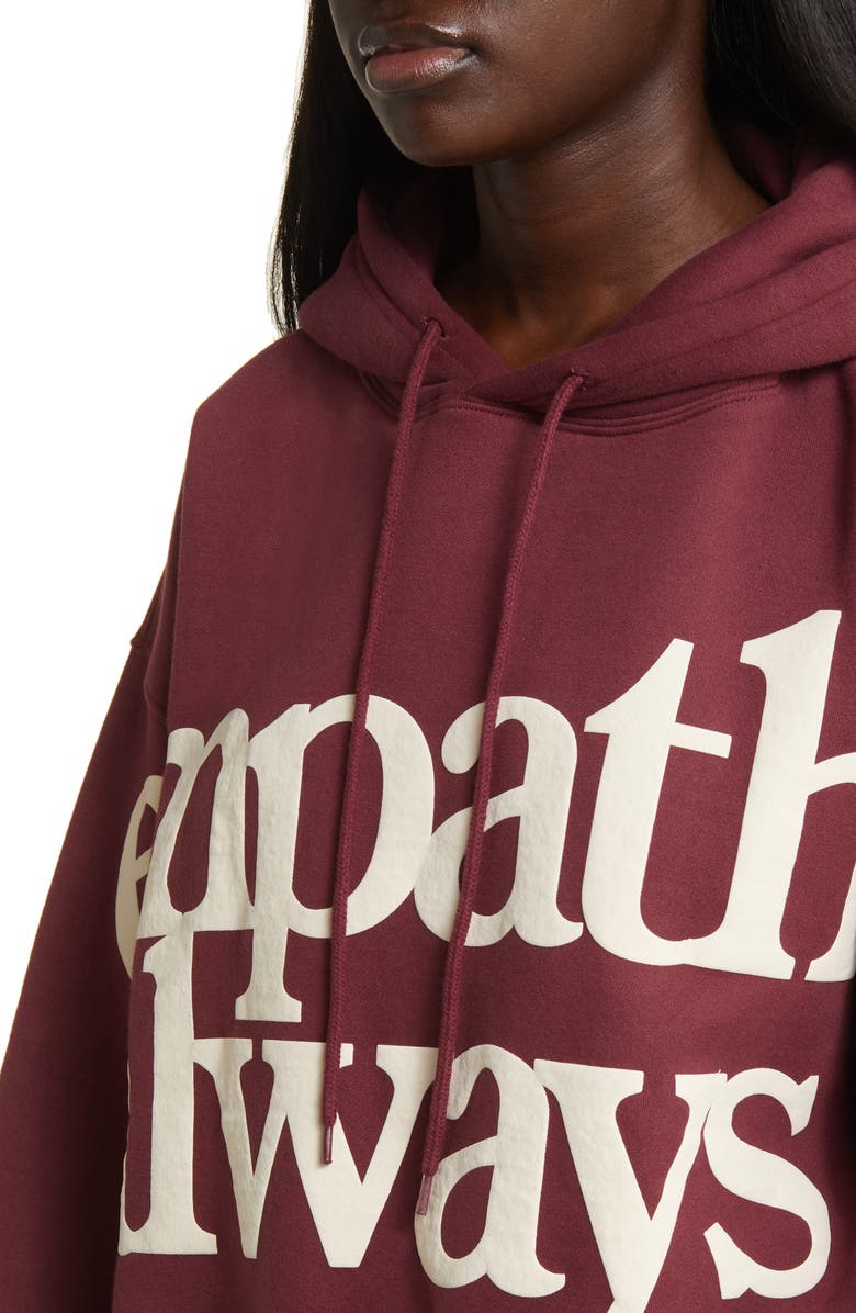 THE MAYFAIR GROUP Empathy Always Graphic Hoodie, Alternate, color, Maroon