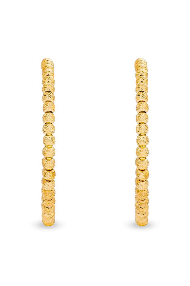 Yellow Flash Plated Sterling Silver Hoop Earrings, Alternate, color, Yellow